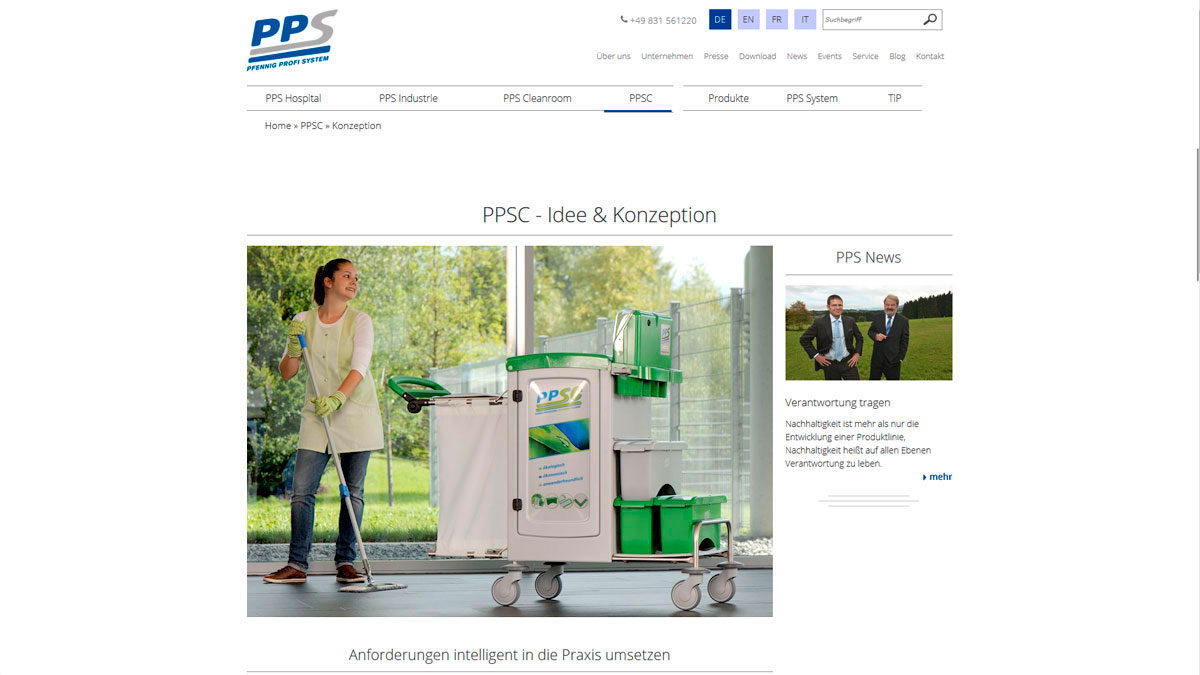 responsive Internetseite für PPS